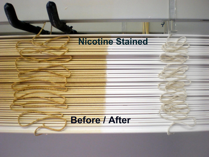 Nicotine Stained Blinds Cleaned Ultrasonically!